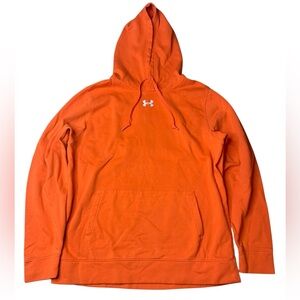 Under Armour Orange Loose Fit Pullover Hoodie - Men's Large